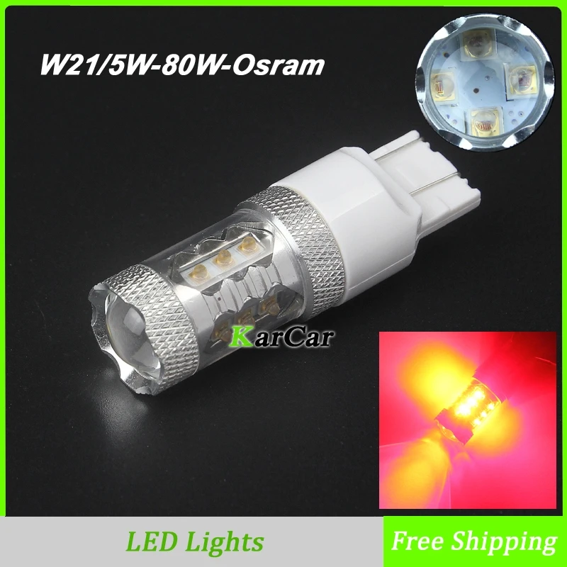 800LM 80W T20 Rear Tail Brake Bulbs, Super Bright Car LED Stop Lights