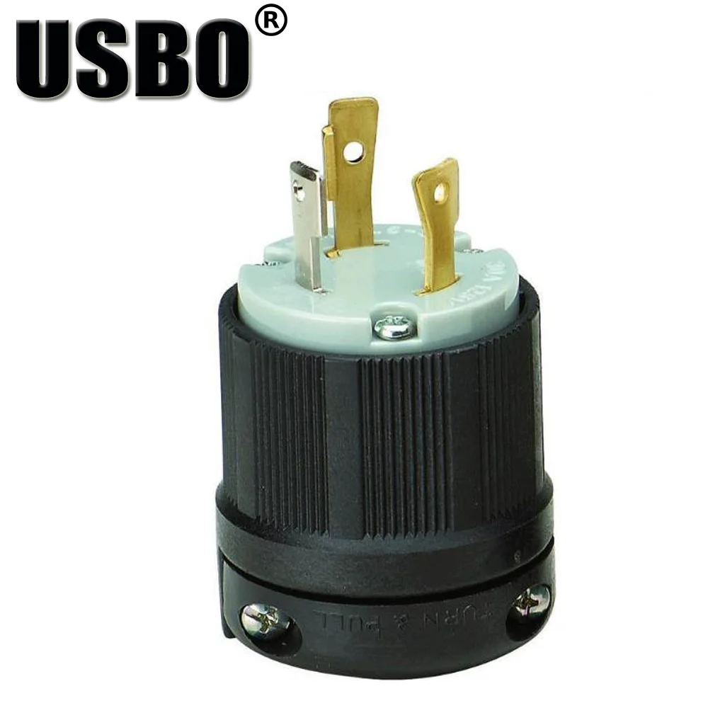 pipe mechanical plug 4 L5 US 125V 30P American NEMA 30A generator Standard Black pipe mechanical plug 4 L5 US 125V 30P American NEMA 30A generator Standard Black