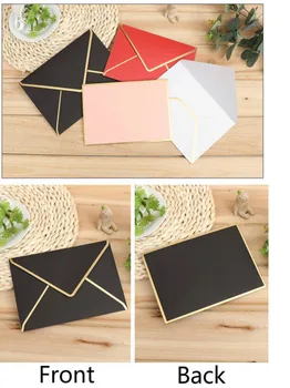 

25pcs 250gsm Gold Stamping Envelopes Wedding Business Invitation Envelopes 19*14cm, 17.5*12.5cm