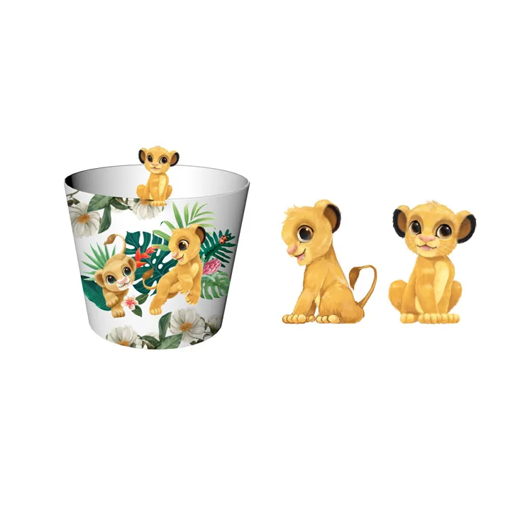 Genuine Movie THE LION KING Simba Figure Cup Toys Genuine Anime The Lion King TIMON Popcorn barrel Toys for Children Funs