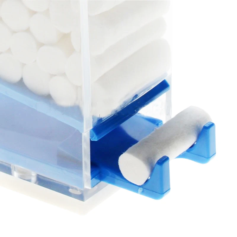 Синий свежий стоматологический хлопковый ролик коробка диспенсер пресс тип для использования в лаборатории