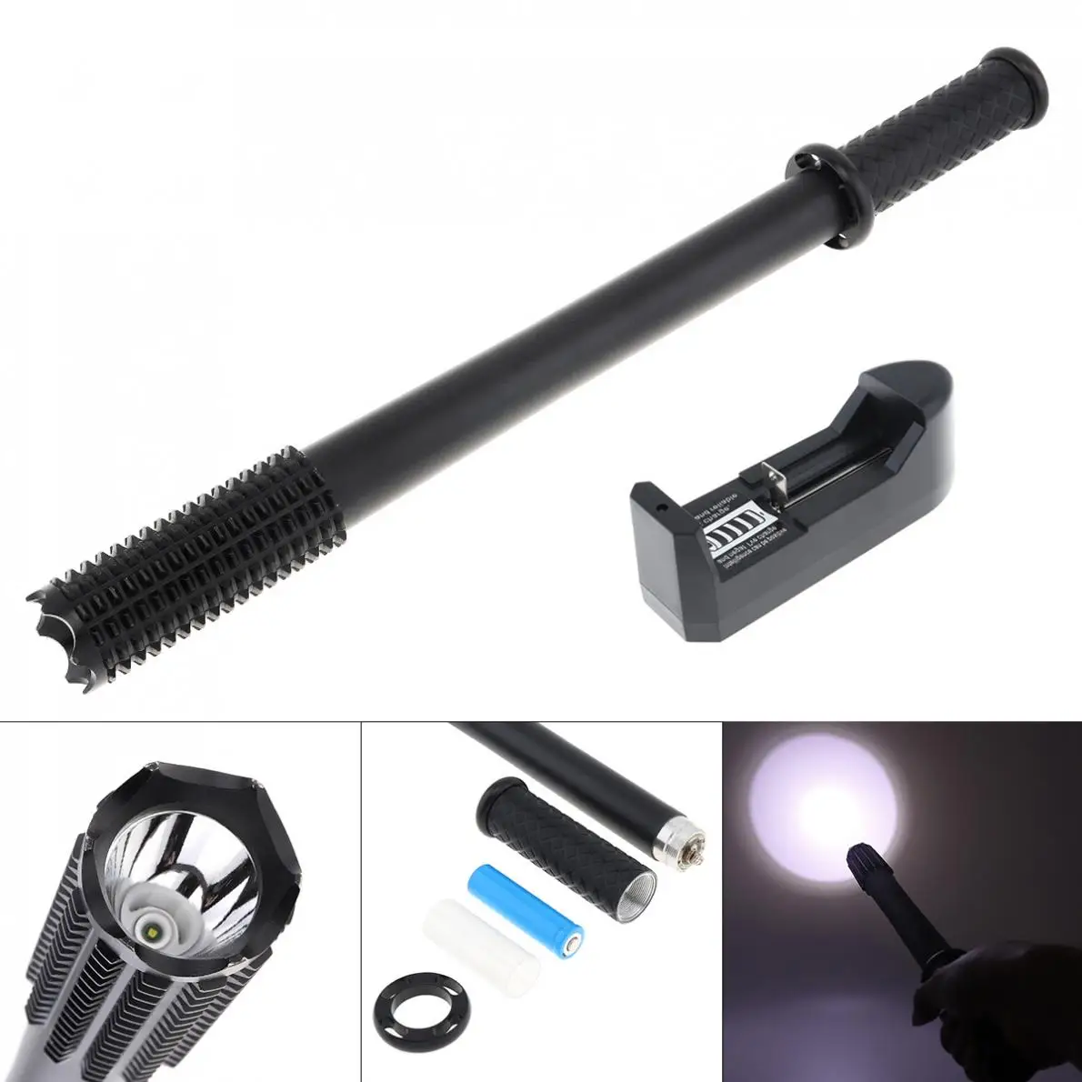 

700 Lumens Q5 LED 3 Modes Light Extended LED Flashlight with Charger / One 18650 Battery for Mountaineering / Hunting / Camping
