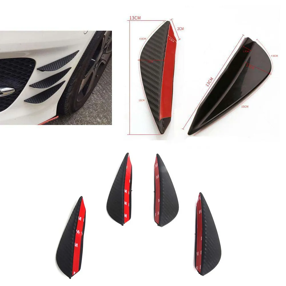 

4 pcs Universal Car Modification General Purpose Wind Knife Spoiler Crescent Blade Spoiler Crescent Blade Anti Collision Paste