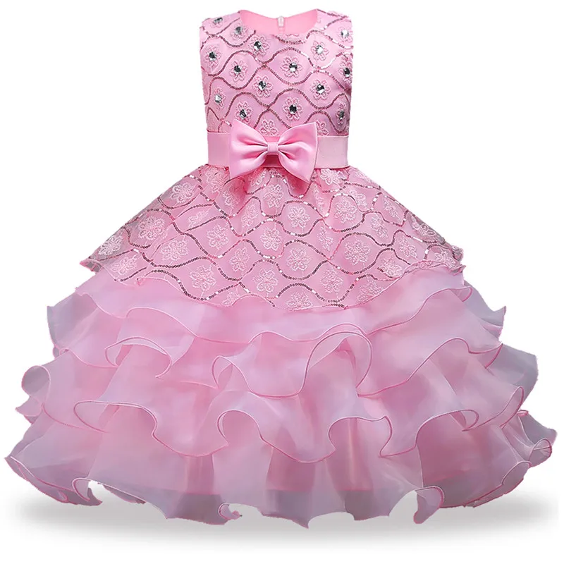 

Summer Christmas Girl Dress Upscale 3-14 yrs princess Dresses girls Wedding Sequins Embroidered Formal Girl Birthday Party Dress