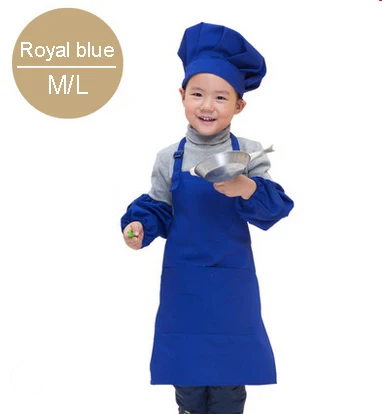 Детские фартуки с веревками, прелестные фартуки, для родителей детская картина ручной работы фартуки один продукт - Цвет: Royal blue