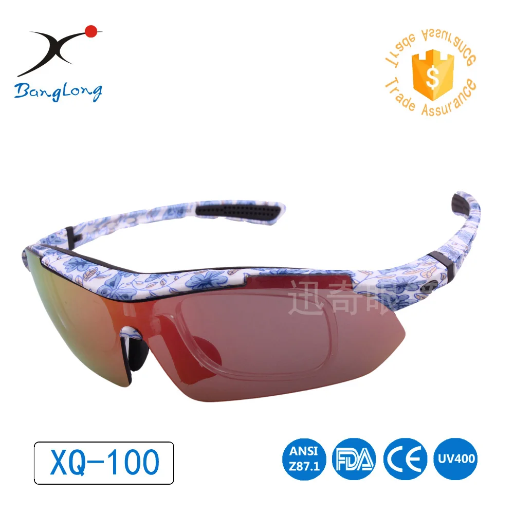 Новинка велосипедные спортивные солнцезащитные очки красочные уличные очки с поляризованными солнцезащитными очками мужские и женские унисекс велосипедные солнцезащитные очки - Цвет: XQ100-red lens