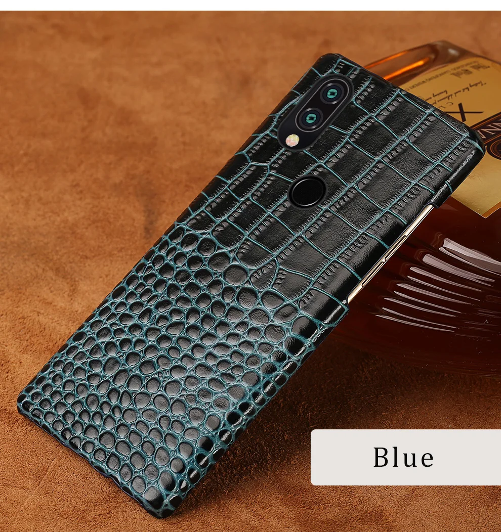 Чехол для телефона из натуральной кожи для huawei p smart P20 P30 Lite Pro mate 30 20 Y9 Y7, Роскошные Чехлы для Honor 10 10i 20 Pro 8X 9x - Цвет: Синий