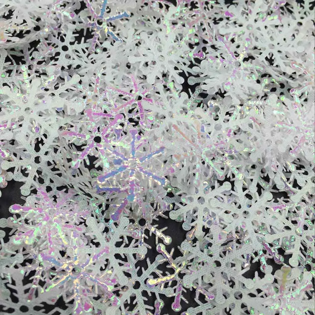 

200pcs 3cm Christmas Tree Decorations Snowflakes White Plastic Artificial Snow Christmas Decorations for Home