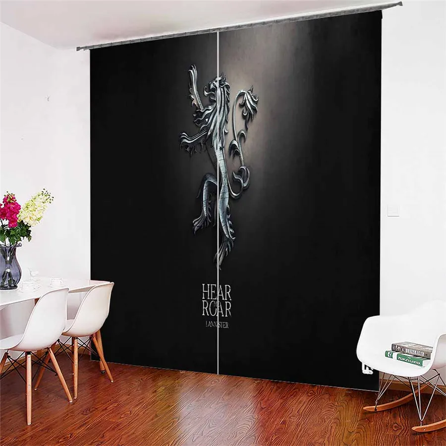 

3D Window Curtains Game of Thrones Print for Living Room Bedding Room Home Decor Tapestry Wall Carpet Drapes Cotinas #GOT-11