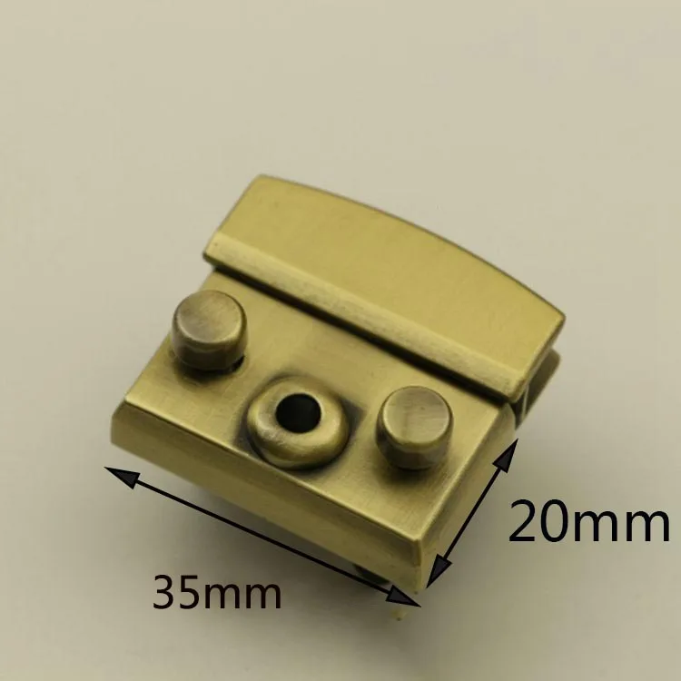 2 шт 50 мм/35 мм Meetee сумки замки для сумок пряжки поворотные защелки застежка для DIY Замена кошелек закрытие кожаные аксессуары - Цвет: 35X20mmbrass
