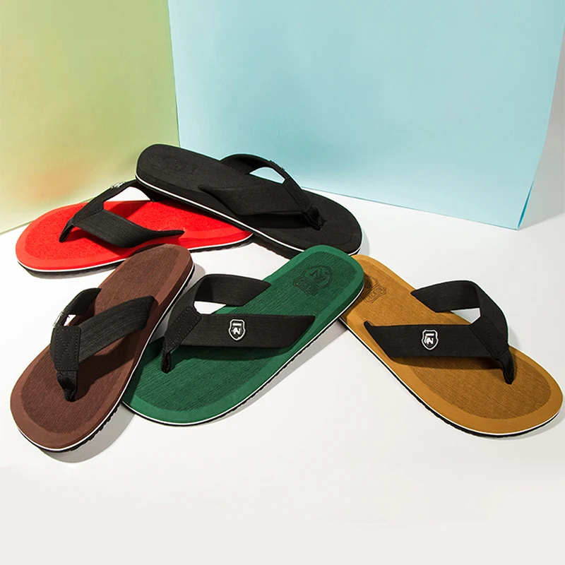 NEEDBO Beach Flip Flops Men Slippers Shoes Comfortable Men's Sandals Casual Summer Hotsal Shoes Good Quality Brand Shoes Men