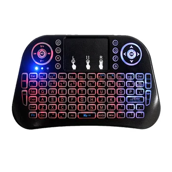 

2.4ghz 7 Color Russian 3 Colour Air Mouse with Touchpad Remote Control Android TV Box Backlit I8 Mini Wireless Keyboard English