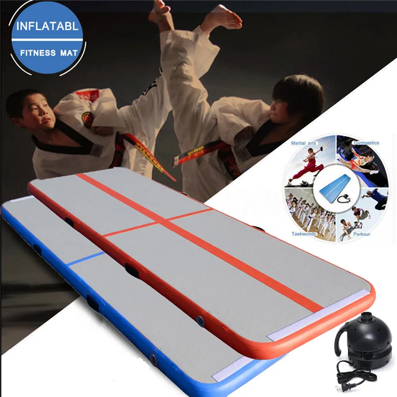 

Inflatable GYM Floor Air Tumbling Track Gymnastics Practice Training Mat + Pump
