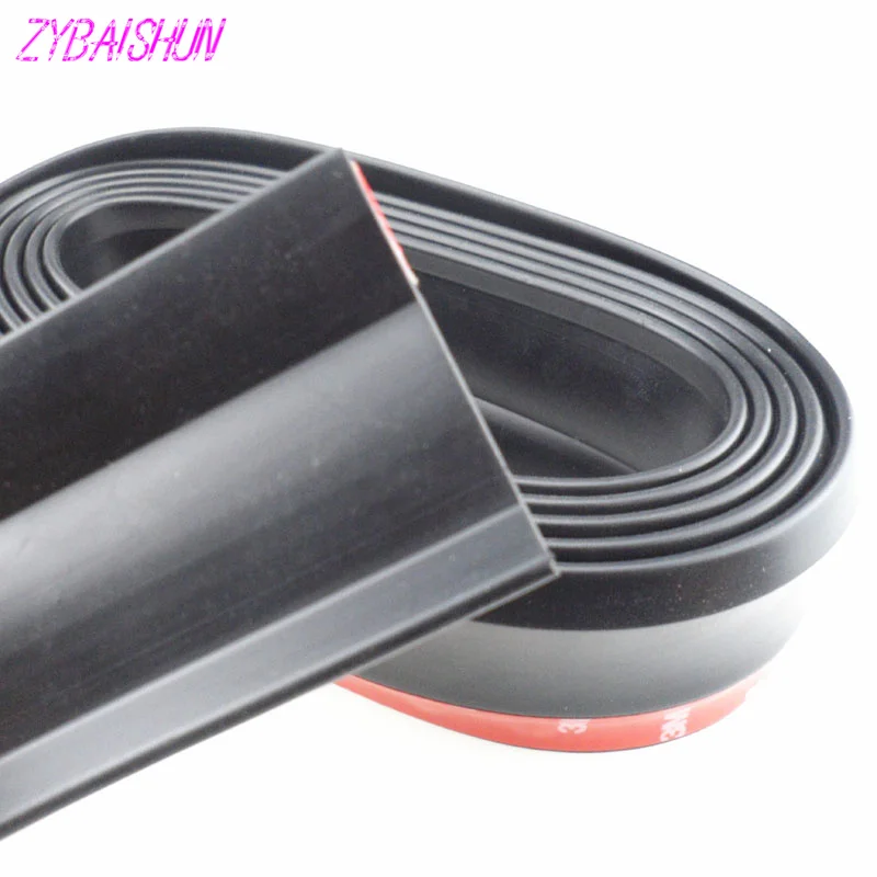 2.5 m front lip bumper car kit buffer tape soft black bumper for Honda
