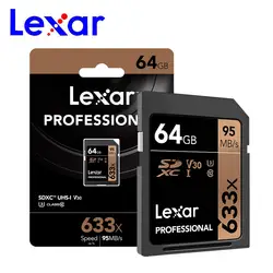 Lexar 128 GB 16 GB 64 GB Class 10 SD SDHC карты памяти SDXC в SD карты 32 GB 256 GB 512 gb 95 МБ/с. для цифровой зеркальной камеры и камера HD