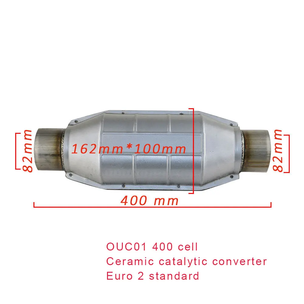 Автомобильный вытяжной керамический каталитический нейтрализатор в 400 ячеек, глушитель с высоким потоком, каталитический нейтрализатор с керамическим покрытием, евро 2