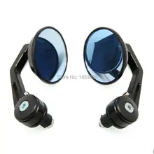 Черный " Круглый 7/8" Руль торцевые зеркала для пользовательских BOBBER CHOPPER CRUISER