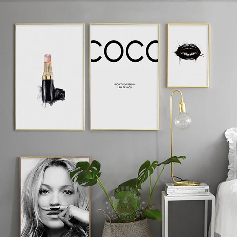 Abstract Modern Fashion Canvas Painting Black and White Salon Posters Prints Nordic Wall Art Pictures for Living Room Home Decor Abstract Modern Fashion Canvas Painting Black and White Salon Posters Prints Nordic Wall Art Pictures for Living Room Home Decor