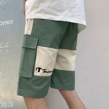 Весна и лето тренд Высокое качество корейский оснастки мужские пять точек пляжные свободные хлопковые Harajuku повседневные шорты