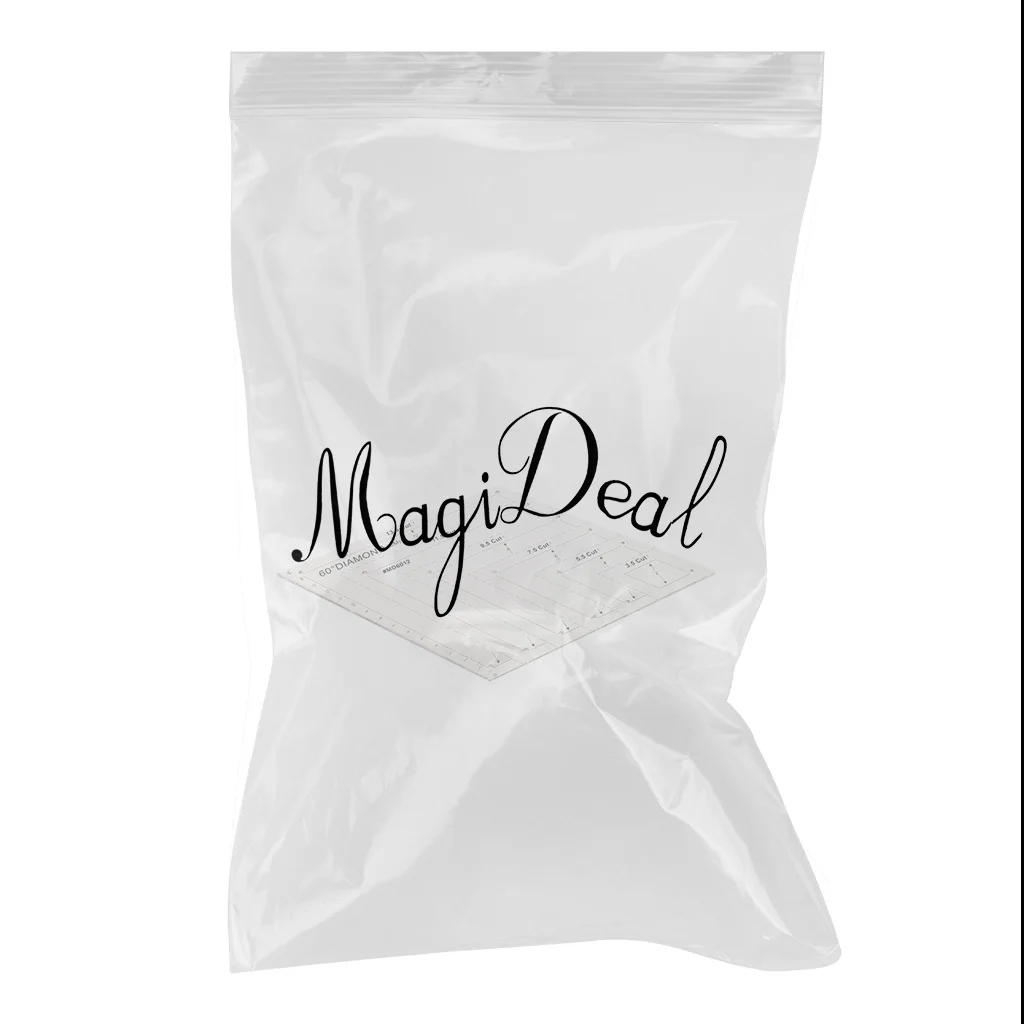 13.5 Cut 60 Degree Diamond Rhombus Template Quilting Ruler for DIY Patchwork