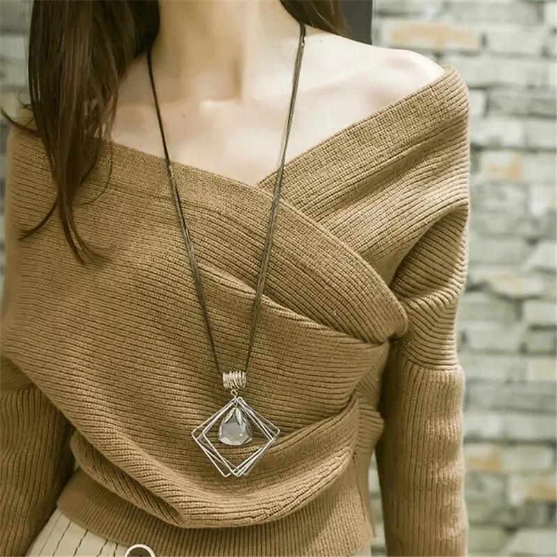 BYSPT-Women-Pendant-Necklaces-Square-Waterdrop-Ball-Crystal-Necklace-Chain-Necklace-Long-Sweater-Necklace (2)