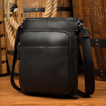 

Genuine Leather Men Shoulder Bag Fashion High Quality Male Travel Business Soft Leather Small Men Messenger Bags