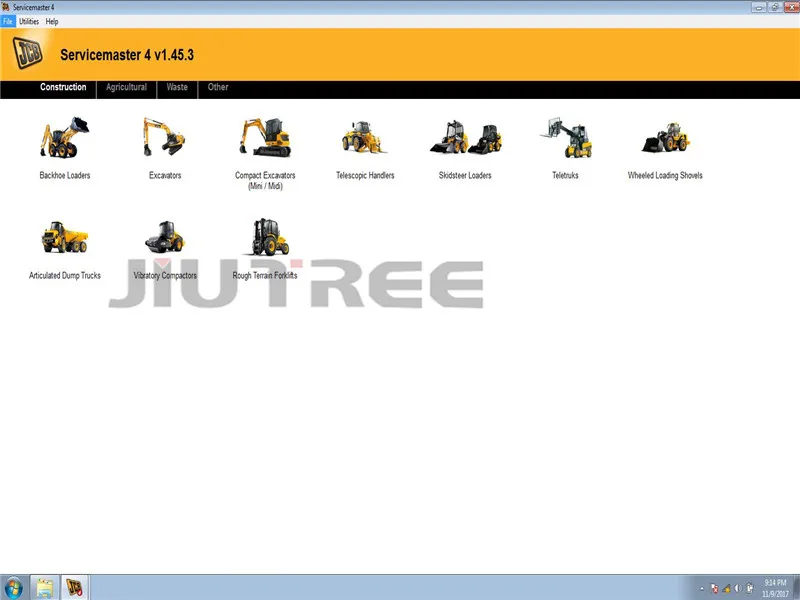 Сервис JCB Master interface JCB SM4.1.45.3 для сельскохозяйственного конструктор; экскаватор сканер