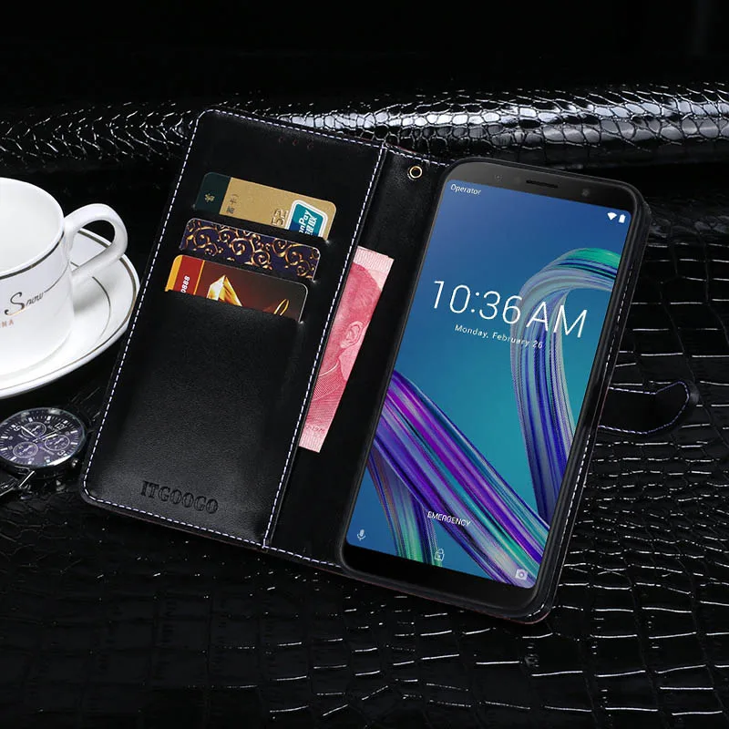 ITien кожаный чехол для Asus Zenfone Max Plus ZB570TL, защитный силиконовый чехол из ТПУ, чехол-Бумажник Для Zenfone Max Pro M1 ZB601KL