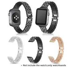 Новинка, умные часы с драгоценными камнями, Ремешки для наручных часов, прочная цепочка, аксессуары для часов, 5 шариков, ремешок для часов Apple Watch 3