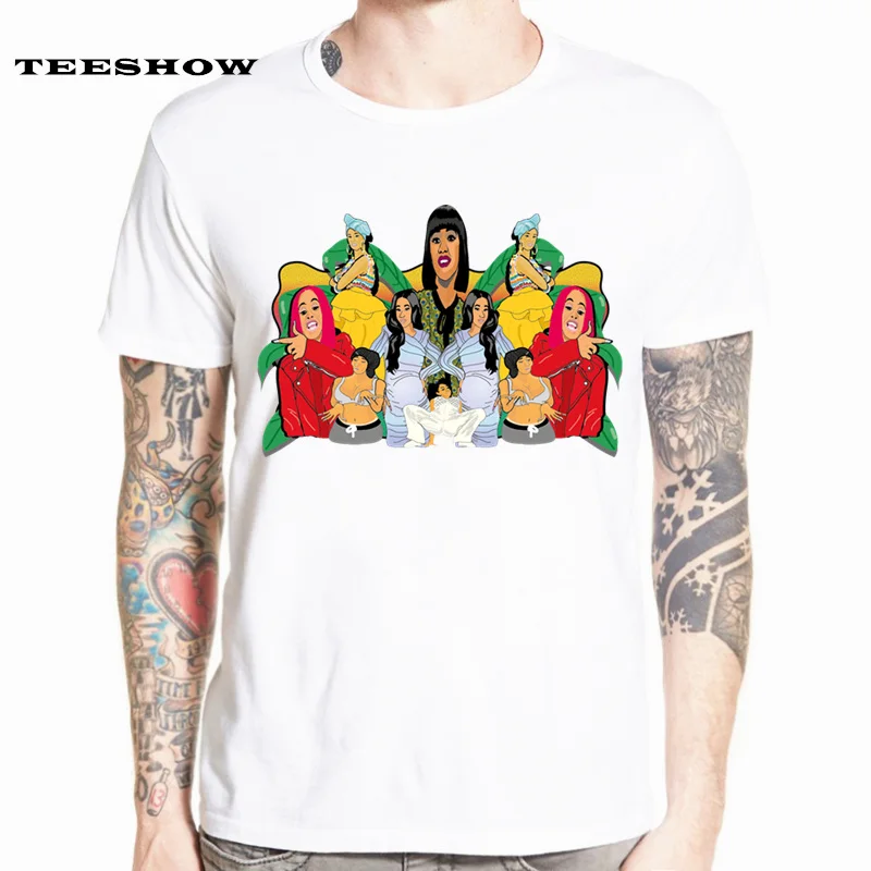 Новые футболки Cardi B мужские/женские летние модные Топы с коротким рукавом в стиле