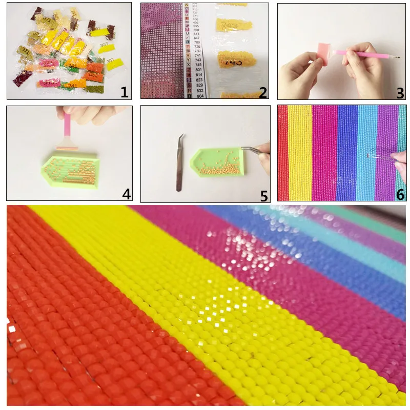 YUMEART DIY 5D алмазная живопись красная роза Корзина и стол романтические наклейки на