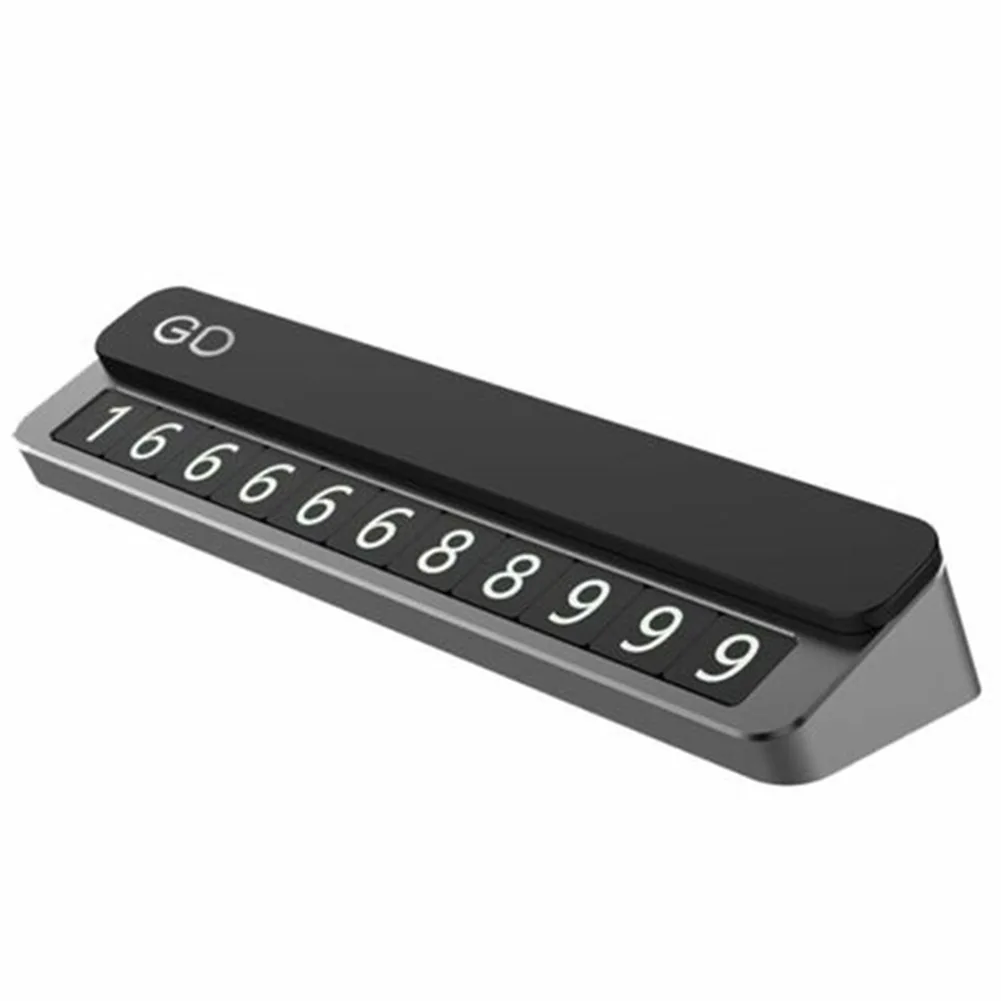 

Resin Temporary Parking Card Mobile Phone Number Phone Plate Slide Cover Parking Card Car Styling