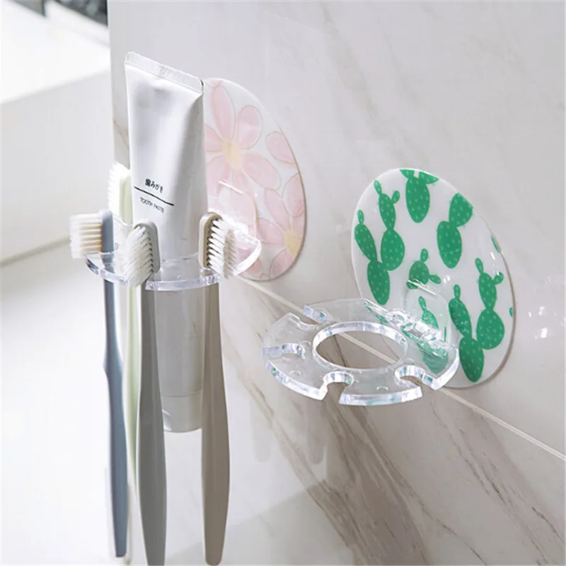 

1PC Plastic Toothbrush Holder Toothpaste Storage Rack Shaver Tooth Brush Dispenser Bathroom Organizer Accessories Tools