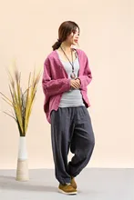 Let’s Wander Plus Size Women Clothing Open-Front Long Sleeve Cardigan Essential Cardigan outercoat Boho Kimono Daily Cover up