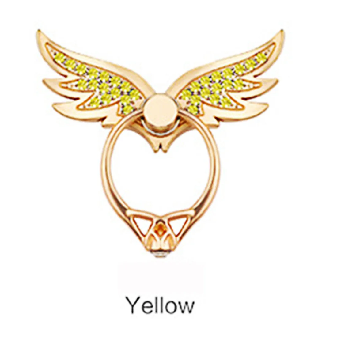 Etmakit Angel Wings Fashion 360 Degree Multi-function Metal Finger Ring Mobile Phone Ring Holder For iPhone Samsung Smart Phones