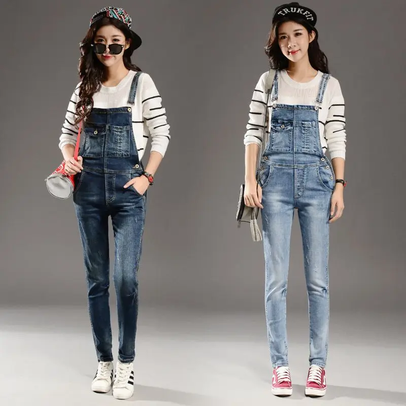Denim suspender pants Clearance