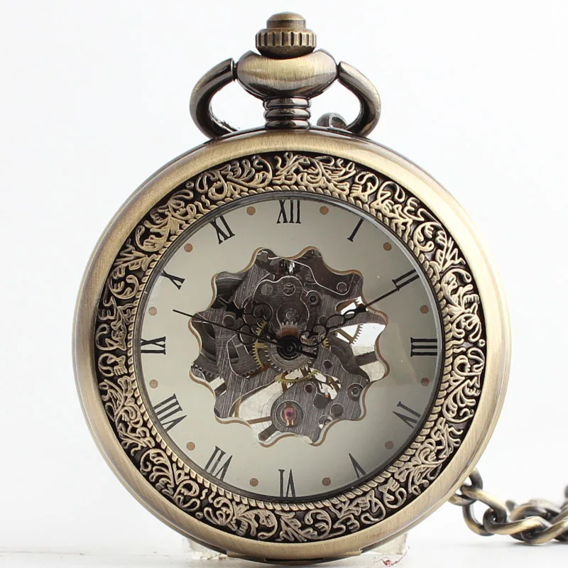 Карманные часы унисекс механизм с ручным подзаводом Рождественский подарок #10715