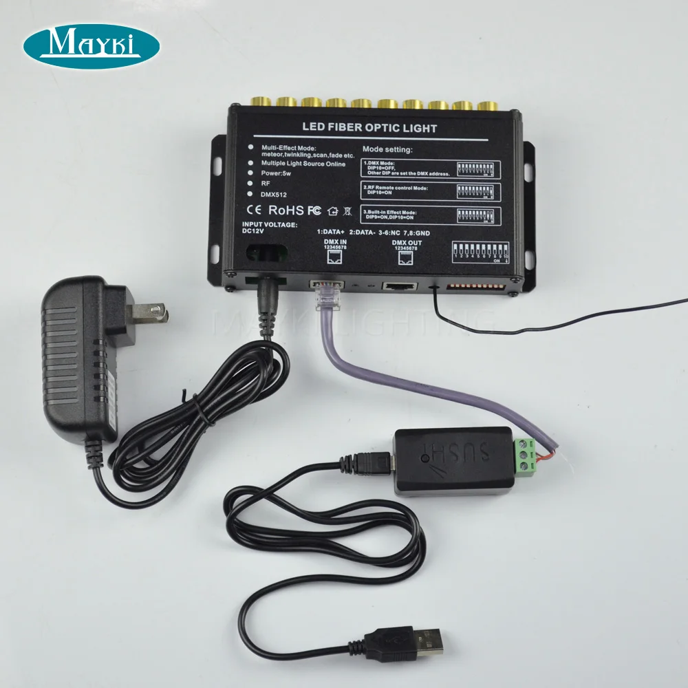 New design Wholesale cheap fibre optic decorative with meteor led projector and plastic fiber cable