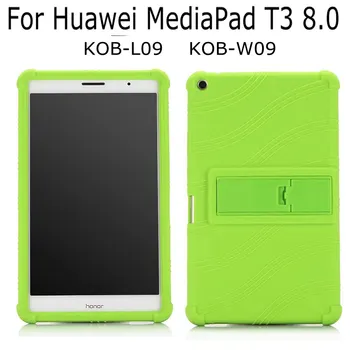 

Soft Silicone Rubber TPU Cover for Huawei Mediapad T3 8.0 KOB-W09/L09 8.0 inch Tablet Funda Shell Case+Stylus Pen
