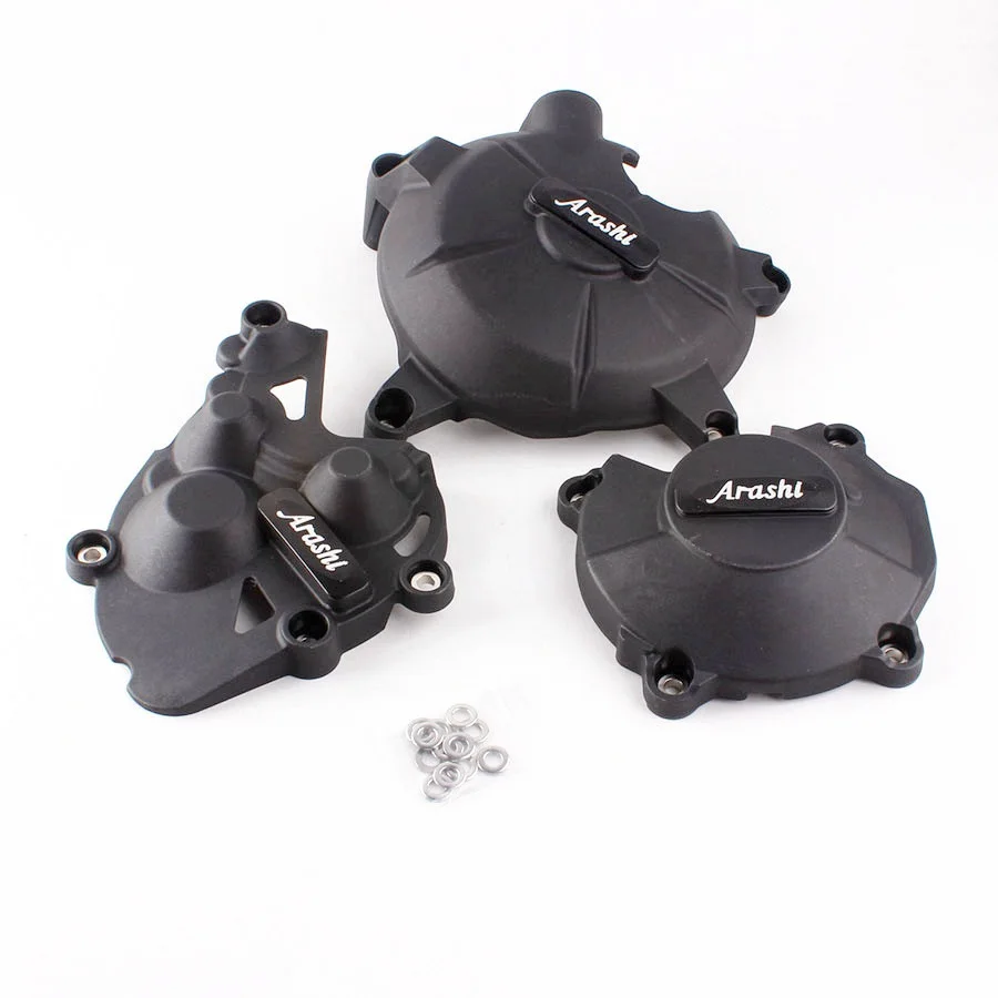 

Logo Arashi Engine Stator Cover Crank Case Set For Kawasaki Ninja ZX6R 2009 10 11 12 13 14 15 16