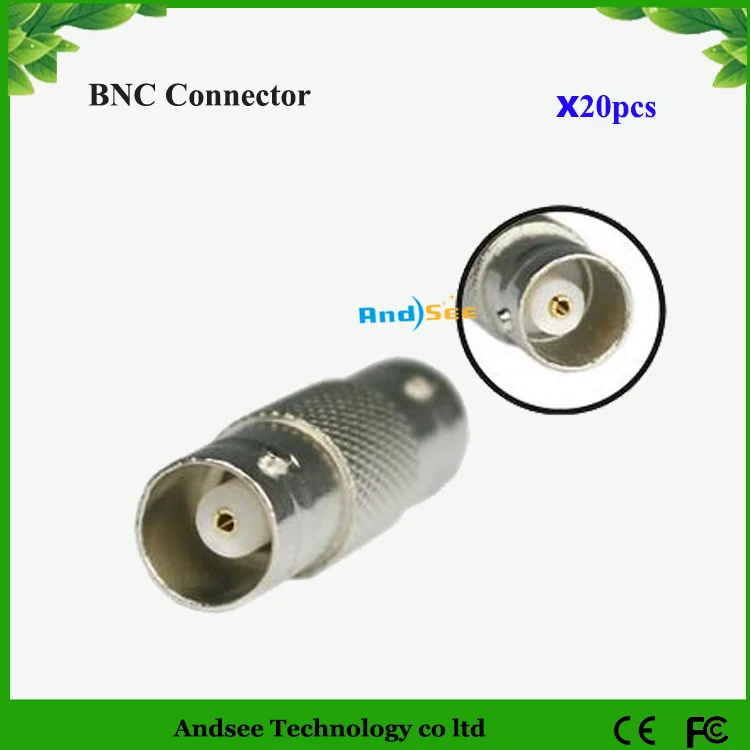 BNC Женский на гнездовой разъем переходник адаптеры BNC для видеонаблюдения 20 шт./лот