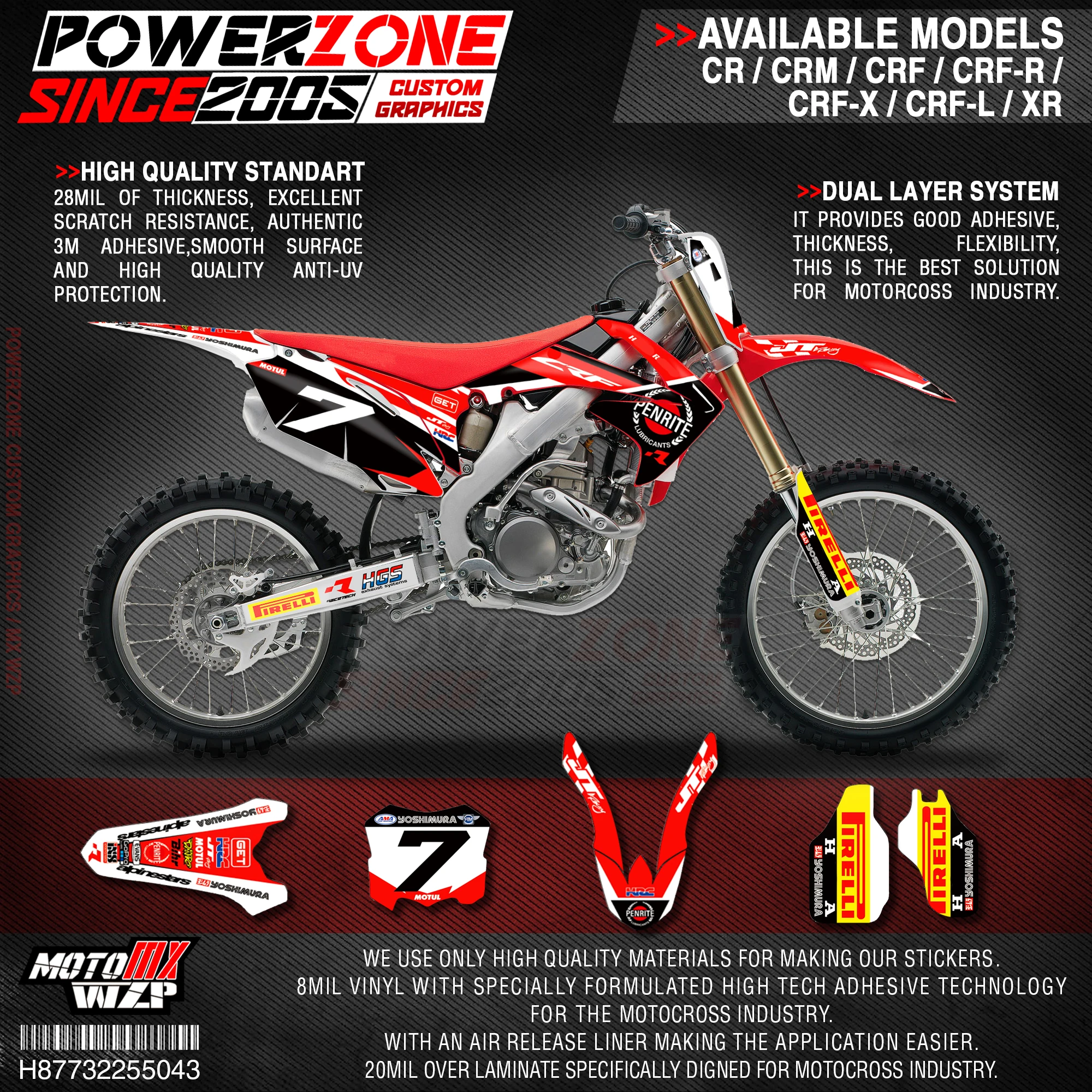 09 crf450r graphics