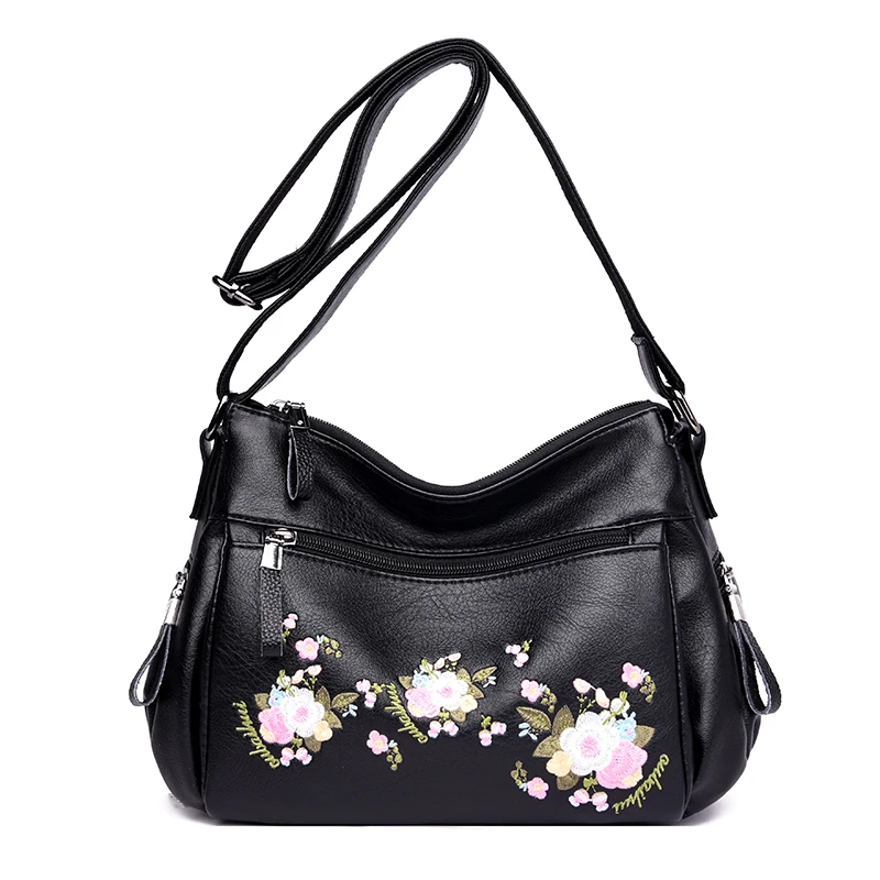 النساء التطريز حقائب يد جلدية المرأة حقيبة ساع مصمم Crossbody حقيبة حقيبة نسائية صغيرة حقيبة كتف عالية qualityTop-مقبض حقيبة