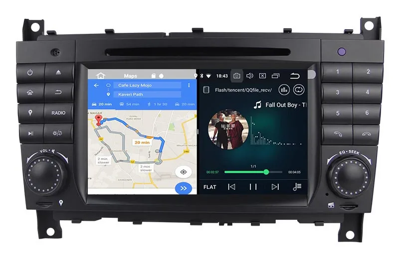 Discount Belsee 2Din Android 8.0 Car GPS DVD Player Head Unit Auto Radio For Mercedes Benz C-Class W203 c200 C230 C240 C320 C350 CLK W209 3