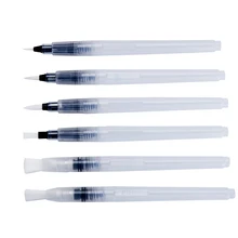 MEEDEN 6 шт Differdnt форма круглая большая емкость баррель воды краски кисти набор для акварели перо для каллиграфии, черчения, рисования