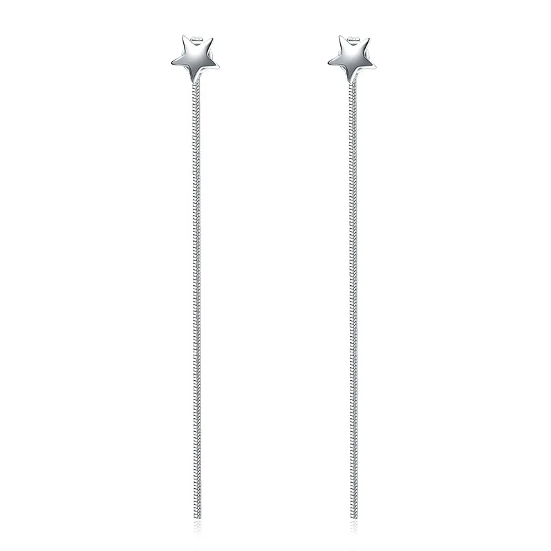 

100% 925 sterling silver fashion little star ladies`stud earrings women jewelry female birthday gift drop shipping cheap