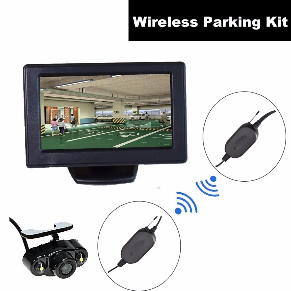 Car Automobile Wireless Backup Camera + 4.3 inch Dash LCD TFT Monitor