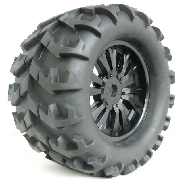 Best Offers 4 Pieces 150mm  Site truck tires  Rubber RC 1/8 Off-road vehicles have changed Bigfoot t & Wheel Rims 17mm Hex Hub