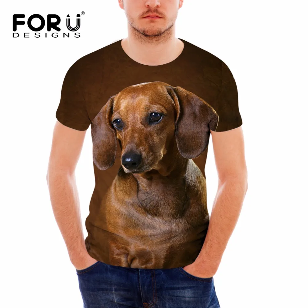 Mens Dachshund Shirt
 FORUDESIGNS Dachshund 3D Print Men s Summer T shirt fort Soft Short