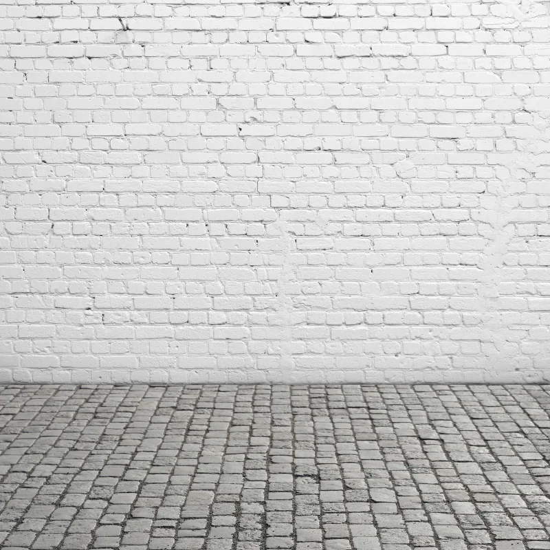 

Laeacco White Brick Wall Flooring Photography Backgrounds Customized Photographic Backdrops Props For Photo Studio